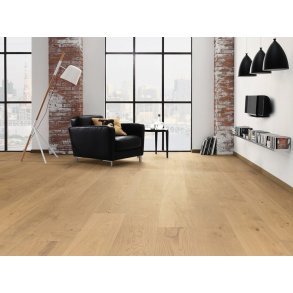 HARO Plankegulv - Brstet Eg Markant med hvid olie - Bredde 240 mm