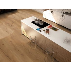 Plankegulv - Brstet og semirget Eg med klar olie - Bredde 340 mm