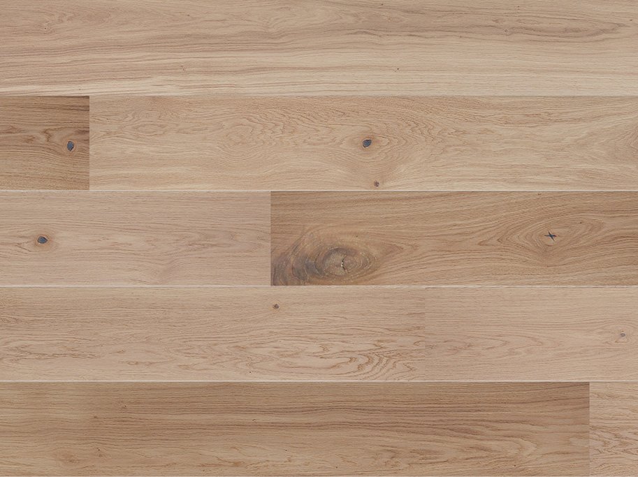 Plankegulv - Eg Harmony med hvid olie - Bredde 207 mm