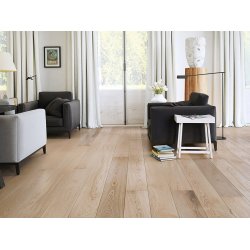 Plankegulv - Eg Harmony med hvid olie - Bredde 207 mm