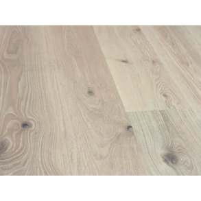 Plankegulv - Eg Rustik med hvid matlak - Bredde 220 mm