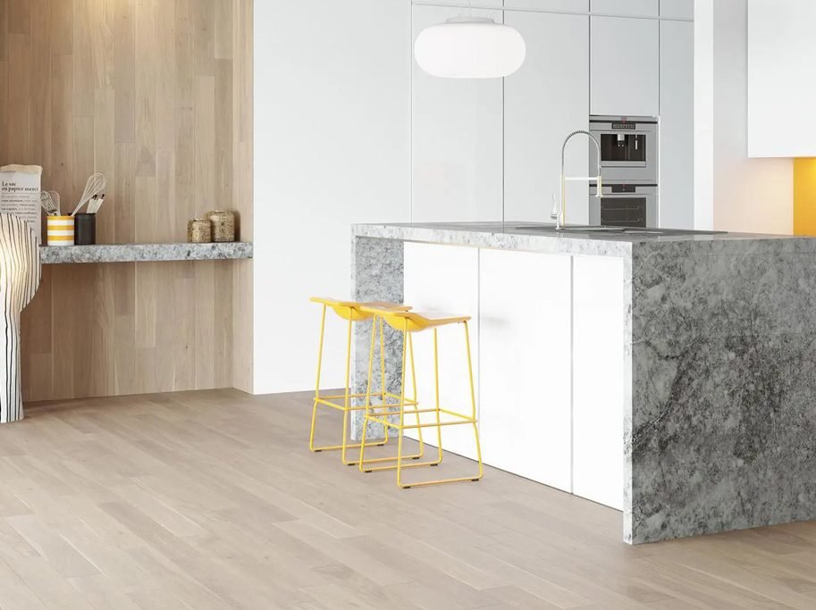 Plankegulv - Eg Rustik med hvid UV olie - Bredde 130 mm