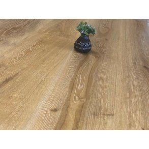 Plankegulv - Herregrdsplank i brstet Eg Creme med matlak - Bredde 260 mm