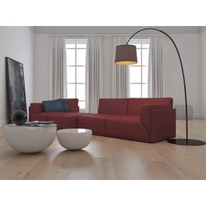 Plankegulv - Herregrdsplank i brstet Eg Rustik med hvid matlak - Bredde 260 mm