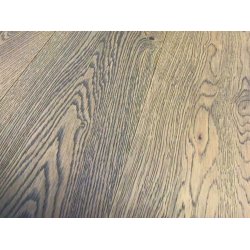 Plankegulv - Herregrdsplank i brstet Eg Antikgr med matlak - Bredde 260 mm