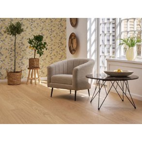 Plankegulv - Innoplank Eg Prime med hvid ultramat power lak - Bredde 265 mm