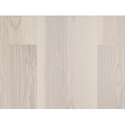 Slotsplank - Brstet Ask Accent med hvid matlak - Bredde 190 mm