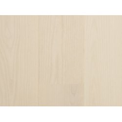 Slotsplank - Brstet Ask Prime med hvid matlak - Bredde 190 mm