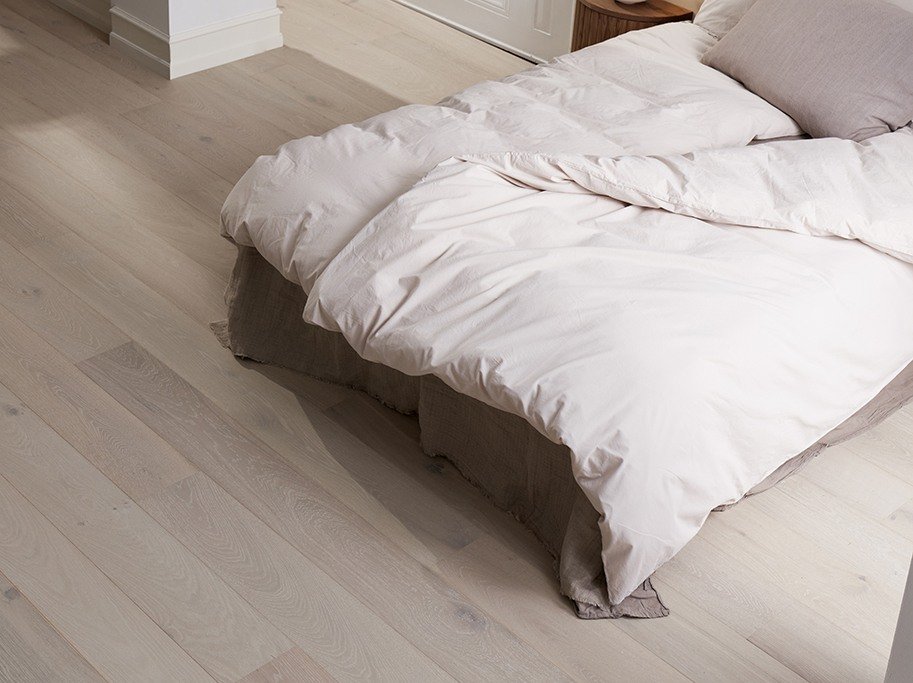 Slotsplank - Brstet Eg Accent med gr matlak - Bredde 190 mm