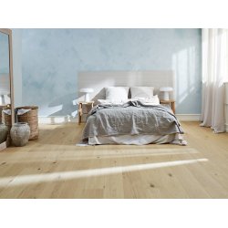 Slotsplank - Brstet Eg Accent med hvid matlak - Bredde 190 mm