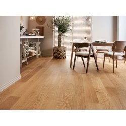 Slotsplank - Brstet Eg Prime med klar matlak - Bredde 190 mm