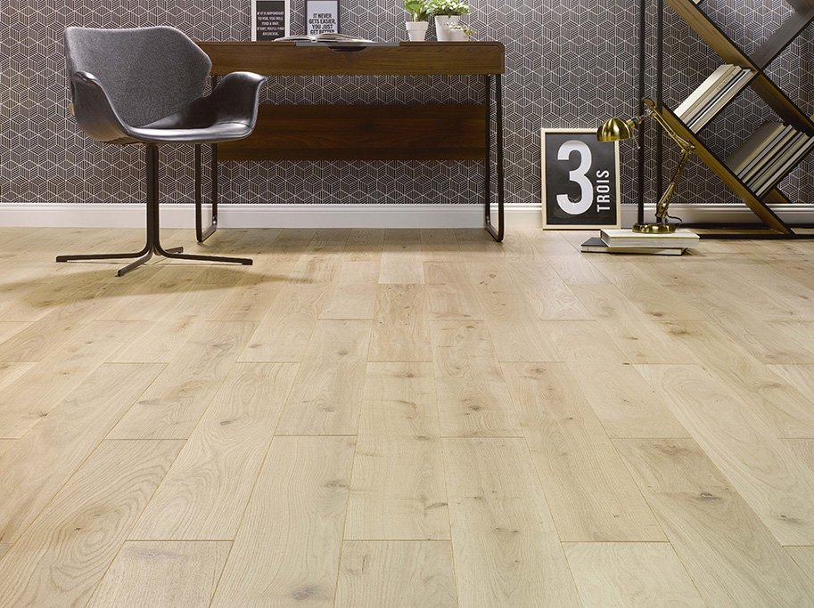 Plankegulv - B�rstet Dawn Oak Original med matlak - Bredde 90 mm