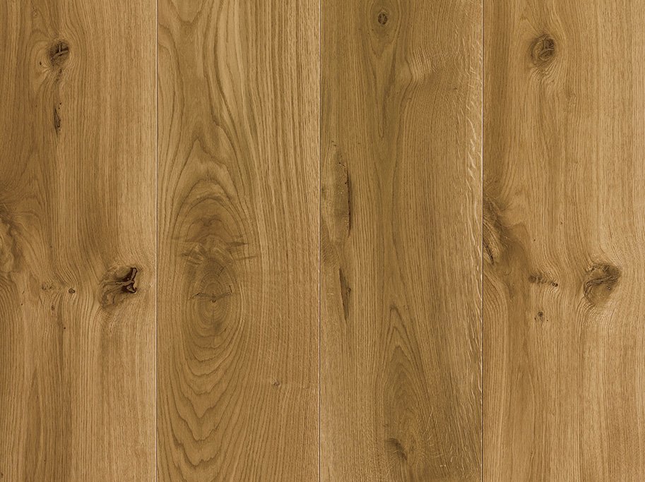 Plankegulv - B�rstet Natural Oak Authentic med klar matlak - Bredde 90 mm