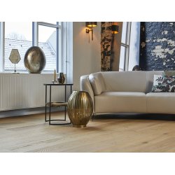 Wideplank - Brstet Eg Country med hvid matlak - Bredde 220 mm