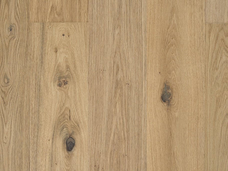 Wideplank - Brstet Eg Country med hvid matlak - Bredde 220 mm