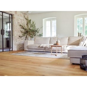 Wideplank - Brstet Eg Country med klar matlak - Bredde 220 mm