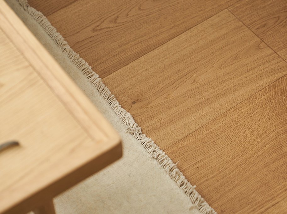 Wideplank - Brstet Eg Prime med klar matlak - Bredde 220 mm