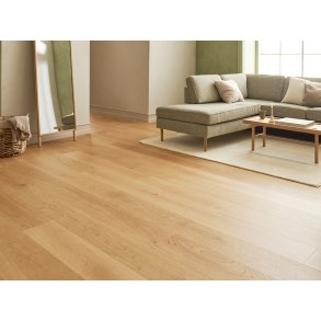 Wideplank - Brstet Eg Prime med klar matlak - Bredde 220 mm