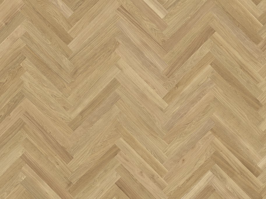 Stavparket - Eg natur med klar olie - 500 x 70 x 9,5 mm - 4 mm slidlag