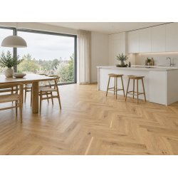 Stavparket - Eg Struktur/Ambiente med klar matlak - 500 x 70 x 9,5 mm - 4 mm slidlag
