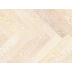 Fiskben med klicksystem - Ask Select med vit mattlack - Bredd 130 mm