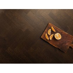 Bjelin Stavparket med kliksystem - Eg Falun med mrkebrun matlak - Bredde 69 mm