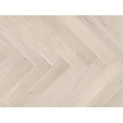 Sildeben med kliksystem - Brstet Eg Family med hvid lak - Bredde 130 mm