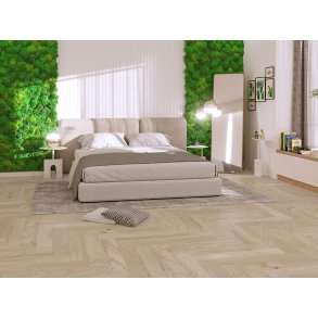 Sildeben med kliksystem - Brstet Eg Natur med lys matlak - Bredde 130 mm