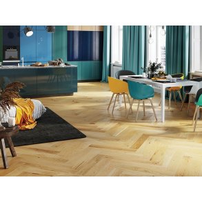 Sildeben med kliksystem - Brstet Eg Natur med olie - Bredde 130 mm