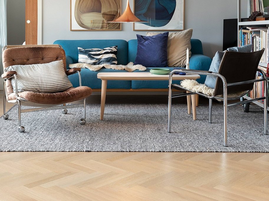 Bjelin Sildeben med kliksystem - Eik Sigtuna med hvid matlak - Bredde 69 mm