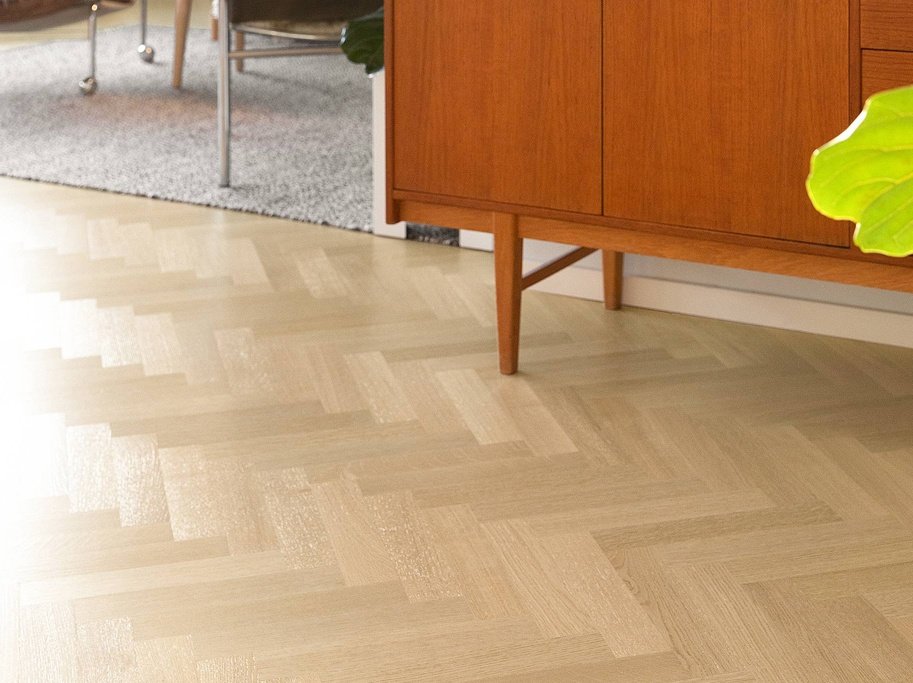 Bjelin Sildeben med kliksystem - Eik Sigtuna med hvid matlak - Bredde 69 mm