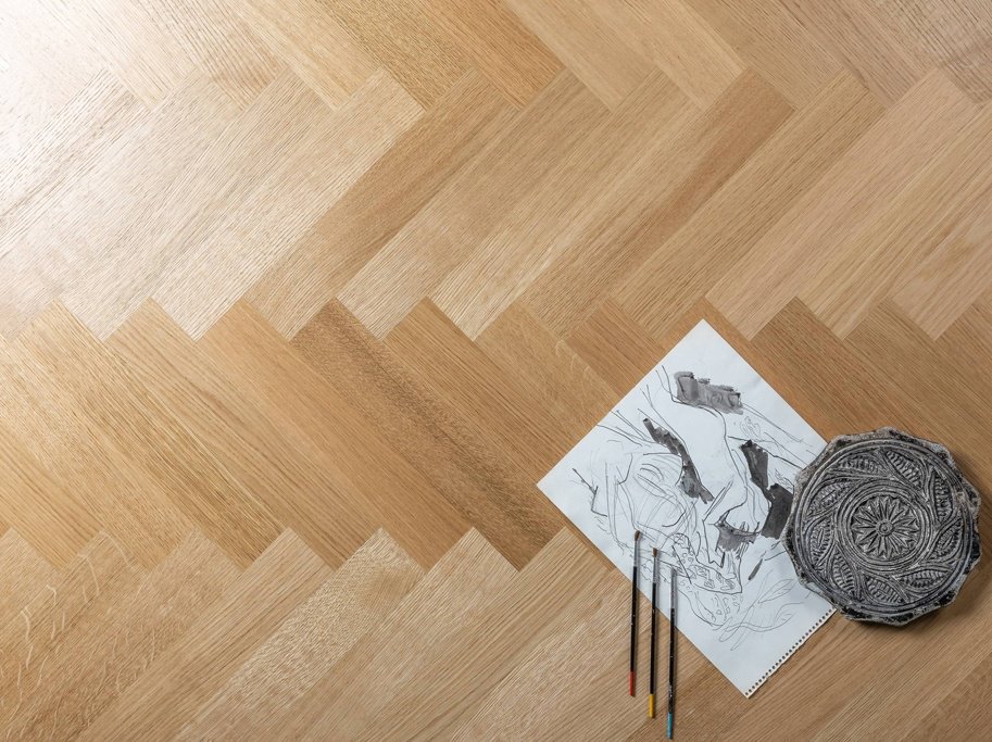 Bjelin Sildeben med kliksystem - Eik Stockholm med klar matlak - Bredde 69 mm