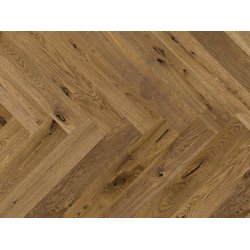 Stavparket med kliksystem - Brstet Mrk Eg Rustik med matlak - Bredde 130 mm