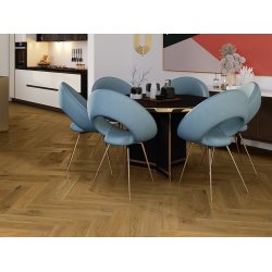 Stavparket med kliksystem - Brstet Mrk Eg Rustik med matlak - Bredde 130 mm