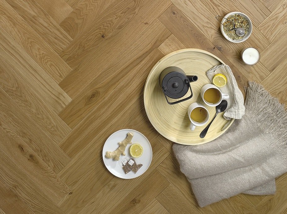 Sildeben med kliksystem - Natural Oak Authentic med matlak - Bredde 90 mm 
