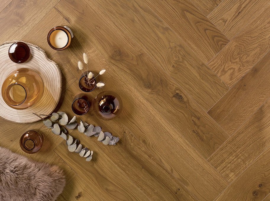 Sildeben med kliksystem - Safari Oak Authentic med matlak - Bredde 90 mm