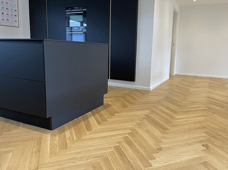 Stavparket - Eg Design med klar oxydative olie - Bredde 70 mm