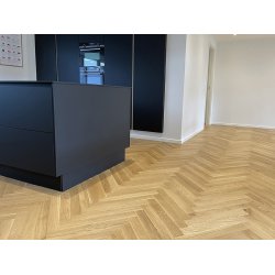 Stavparket - Eg Design med klar matlak - Bredde 70 mm