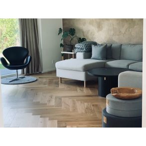 Sildeben med kliksystem - Brstet Eg Classic med matlak - Bredde 130 mm