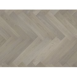 Stavparket med kliksystem - Brstet Eg Natur med gr matlak - Bredde 130 mm