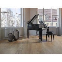 Slotsplank - Brstet Eg Prime med hvid matlak - Bredde 190 mm