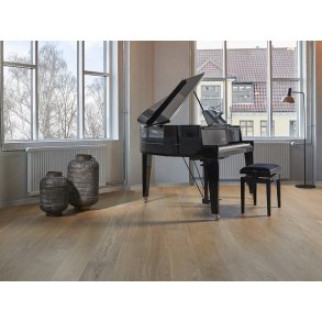 Slotsplank - Brstet Eg Prime med hvid matlak - Bredde 190 mm