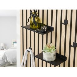 Lille sort hylde - 20 cm