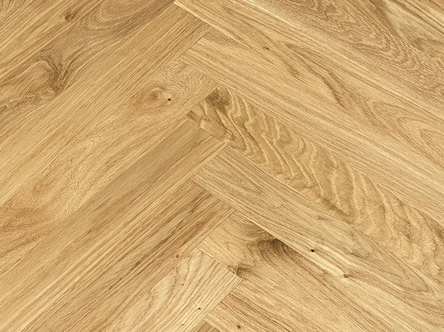 Stavparkett - Lett brstet Eik Classic med hardvoksolje - Bredde 70 mm