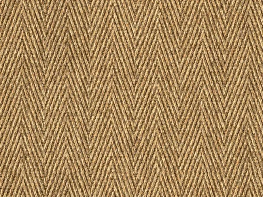 Gulvteppe i 100 % polyester - Herringbone Natur