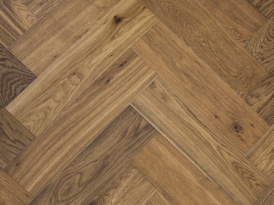 Sildeben med kliksystem - Charlottenlund Eg Accent Caramel med ultramat lak - Bredde 145 mm