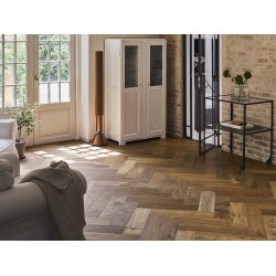 Sildeben med kliksystem - Charlottenlund Eg Accent Caramel med ultramat lak - Bredde 145 mm