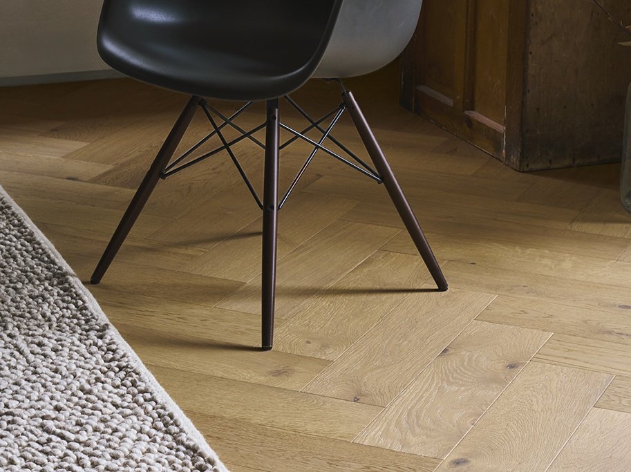 Sildeben med kliksystem - Eg Charlottenlund Accent Hvid med ultramat lak  - Bredde 145 mm