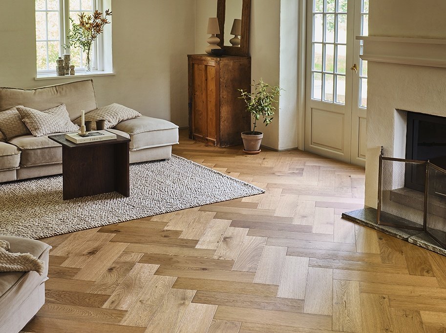 Sildeben med kliksystem - Eg Charlottenlund Accent Natur med natur ultramat lak  - Bredde 145 mm