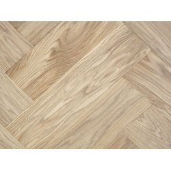 Stavparket med kliksystem - Eg Charlottenlund Hvid med hvid ultramat lak - Bredde 145 mm